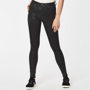 Carmar denim black wax jeans high waisted 27 LF